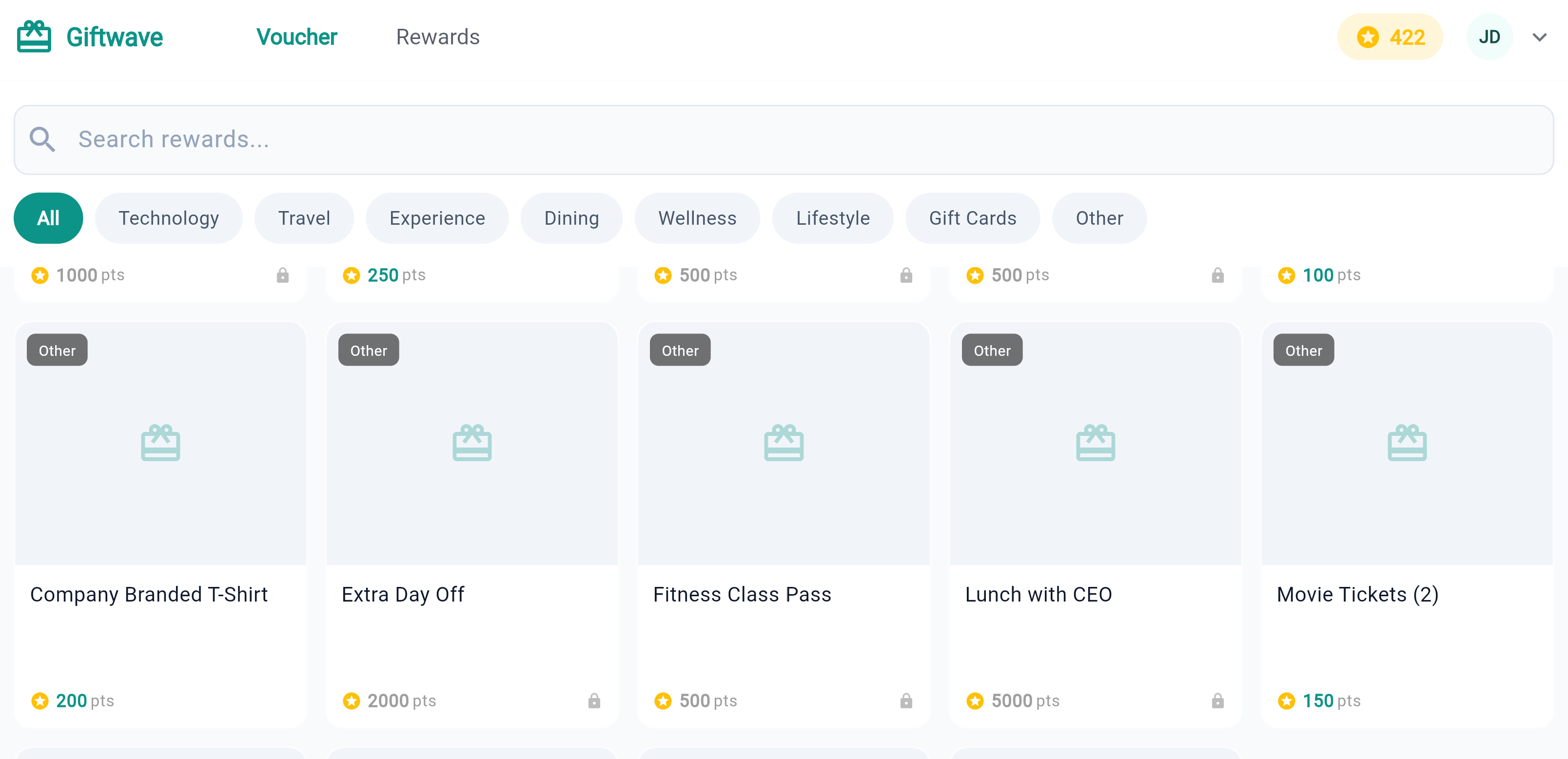 Giftwave for Work Gifts to Redeem